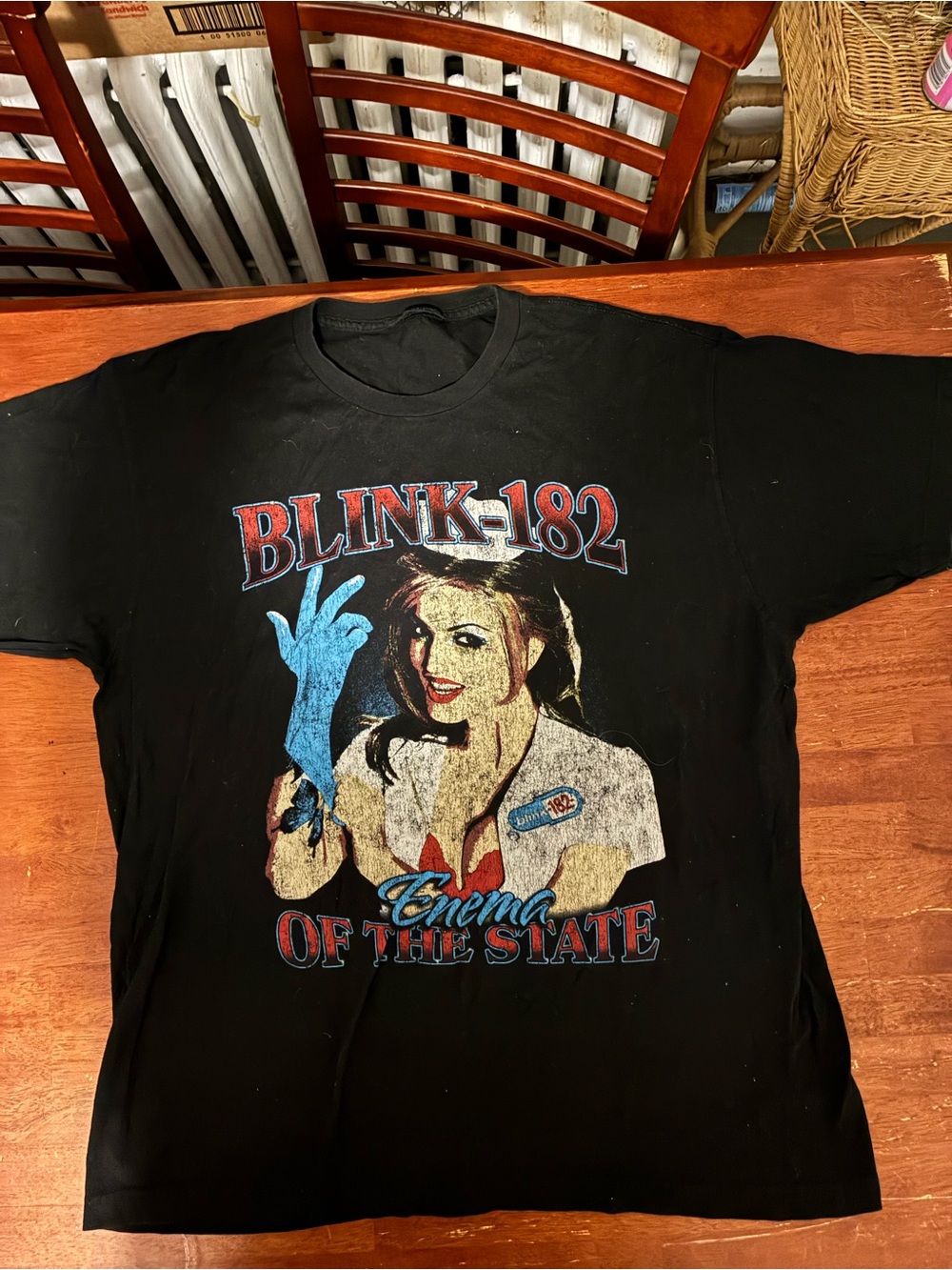 Blink 182 Enema of the State Nurse T Shirt XL 23x29 Distressed Graphic